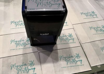 Vorbereitung kleine Tütchen stempeln